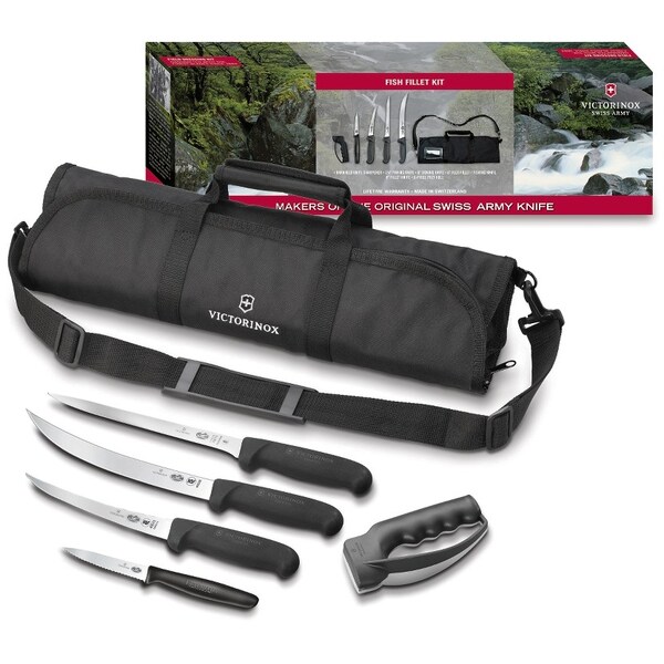 Swiss Army Brands 57615 Kitchen Special Sets & Multi-Tool Products Outdoor Recreation Fish Fillet Kit Black Packaged VIC-5.1003.61-X2 - main
